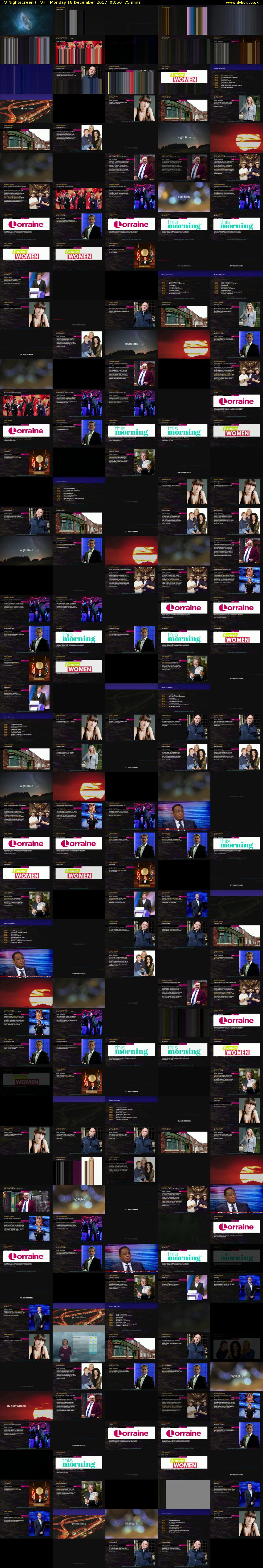 ITV Nightscreen (ITV) Monday 18 December 2017 03:50 - 05:05