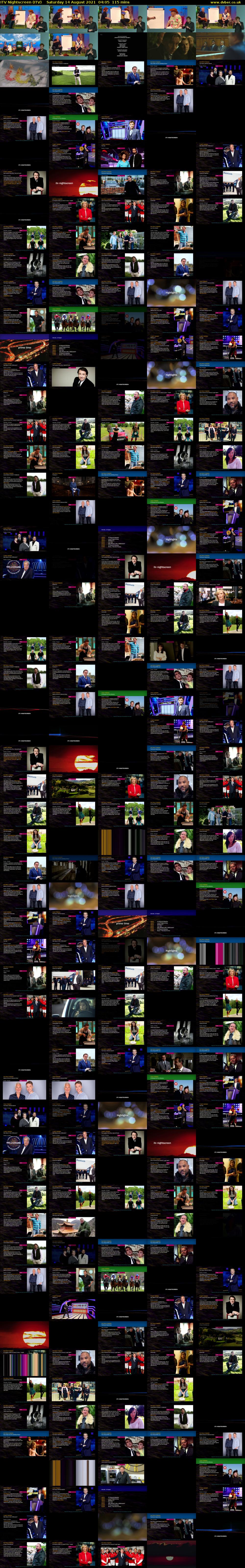 ITV Nightscreen (ITV) Saturday 14 August 2021 04:05 - 06:00
