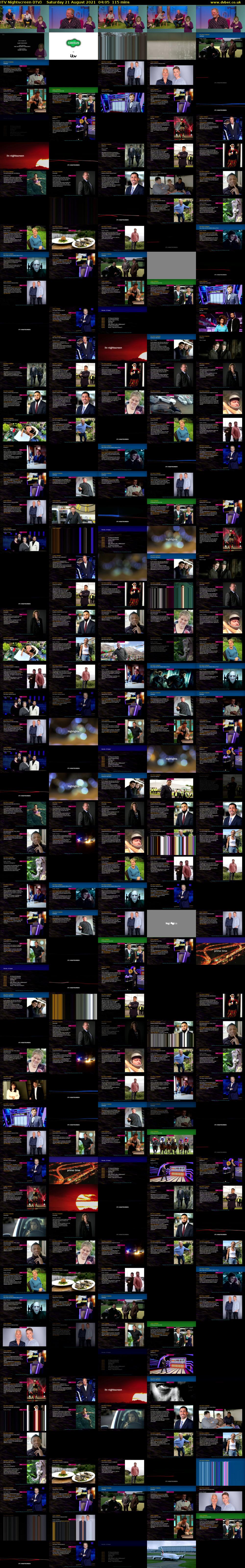 ITV Nightscreen (ITV) Saturday 21 August 2021 04:05 - 06:00