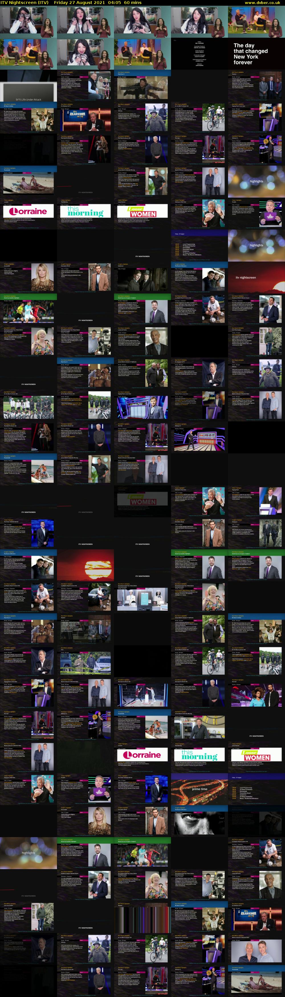ITV Nightscreen (ITV) Friday 27 August 2021 04:05 - 05:05