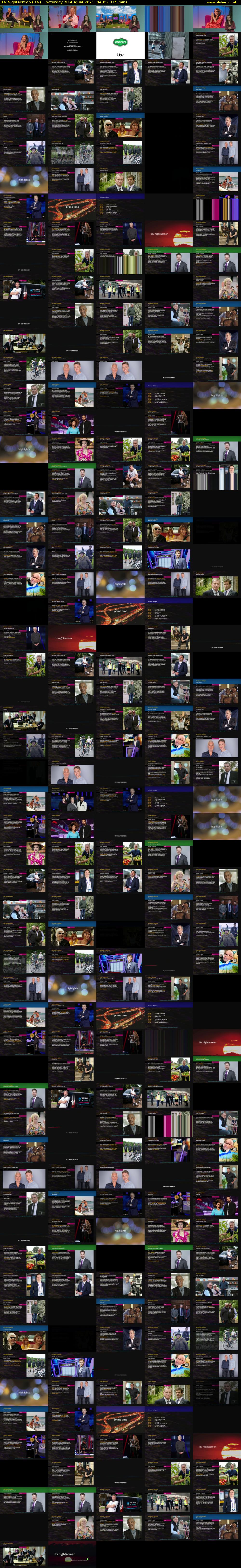 ITV Nightscreen (ITV) Saturday 28 August 2021 04:05 - 06:00