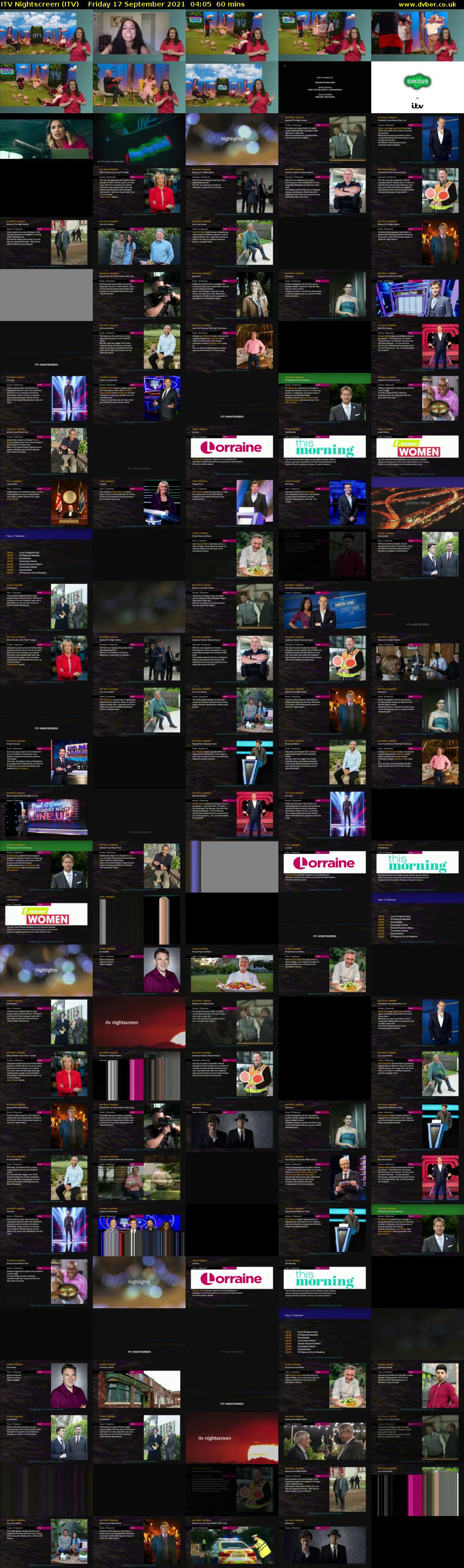 ITV Nightscreen (ITV) Friday 17 September 2021 04:05 - 05:05