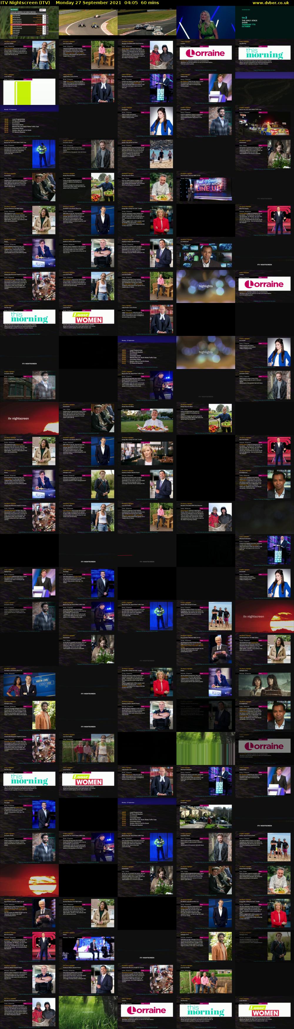 ITV Nightscreen (ITV) Monday 27 September 2021 04:05 - 05:05