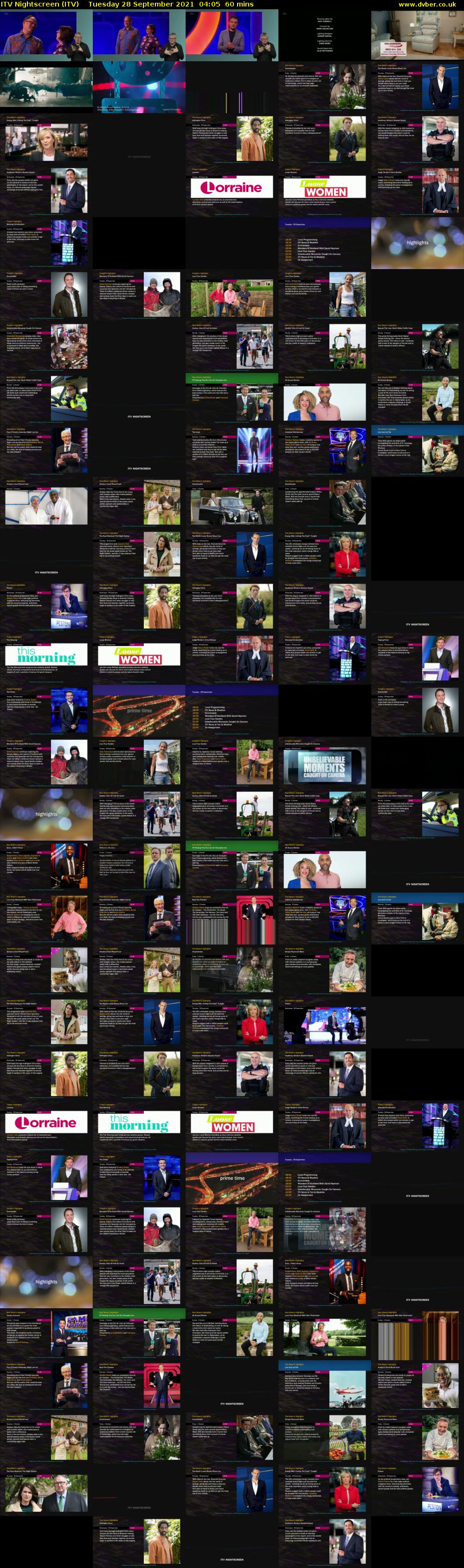 ITV Nightscreen (ITV) Tuesday 28 September 2021 04:05 - 05:05