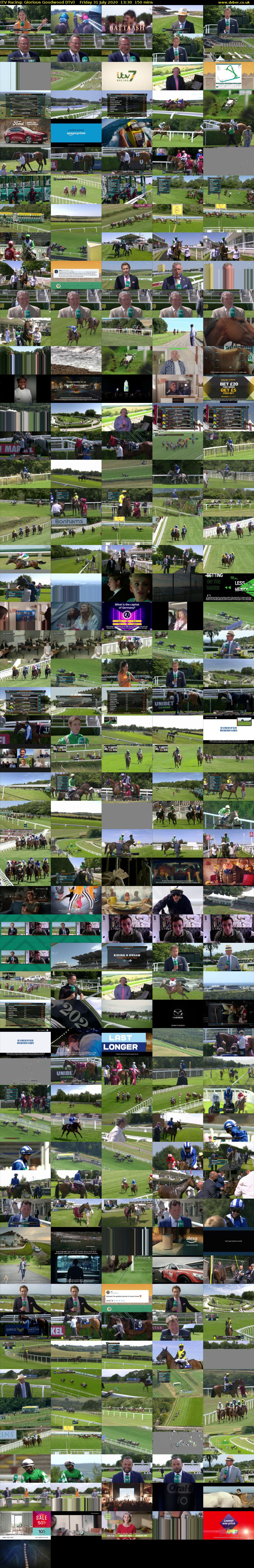 ITV Racing: Glorious Goodwood (ITV) Friday 31 July 2020 13:30 - 16:00