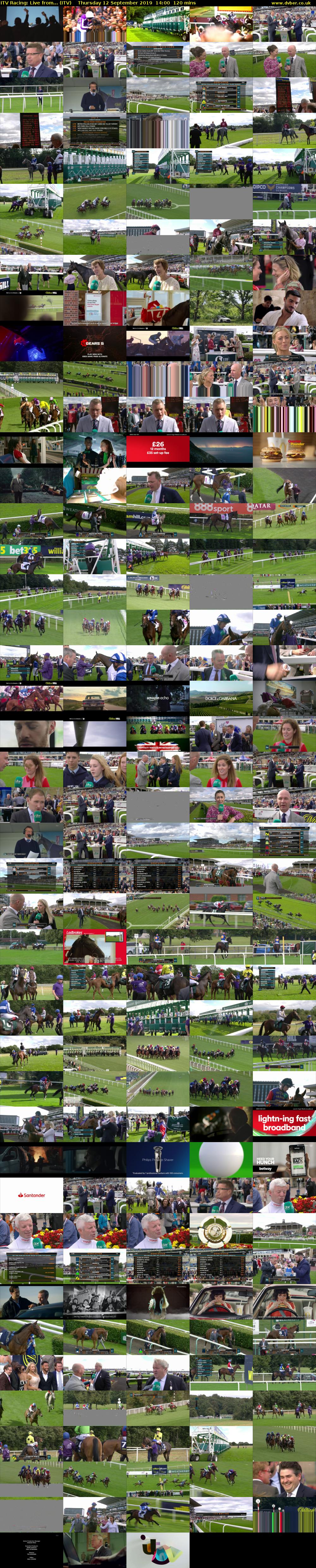 ITV Racing: Live from... (ITV) Thursday 12 September 2019 14:00 - 16:00