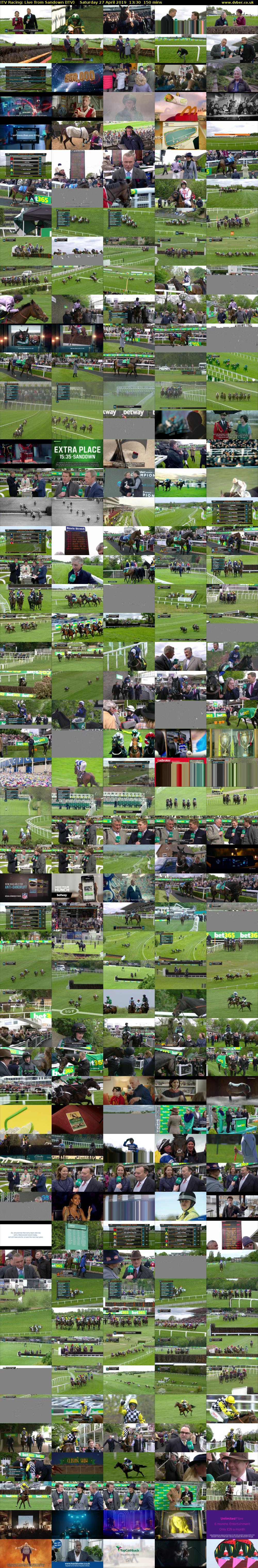 ITV Racing: Live from Sandown (ITV) Saturday 27 April 2019 13:30 - 16:00