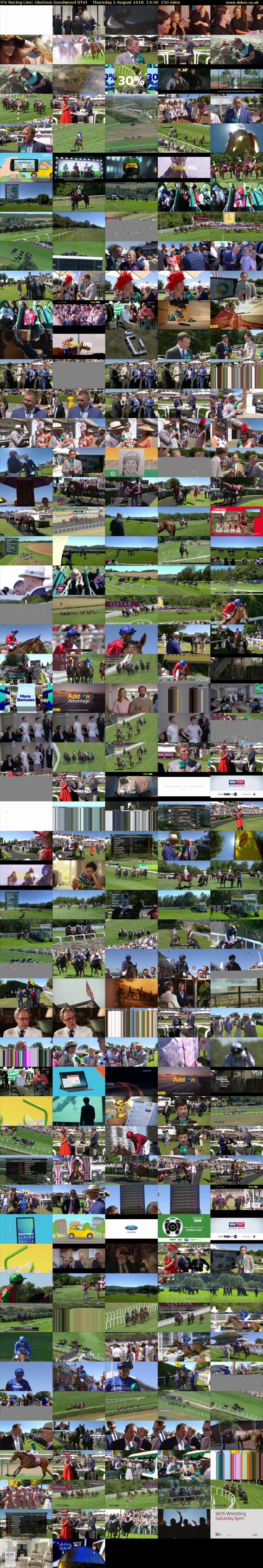 ITV Racing Live: Glorious Goodwood (ITV) Thursday 2 August 2018 13:30 - 16:00