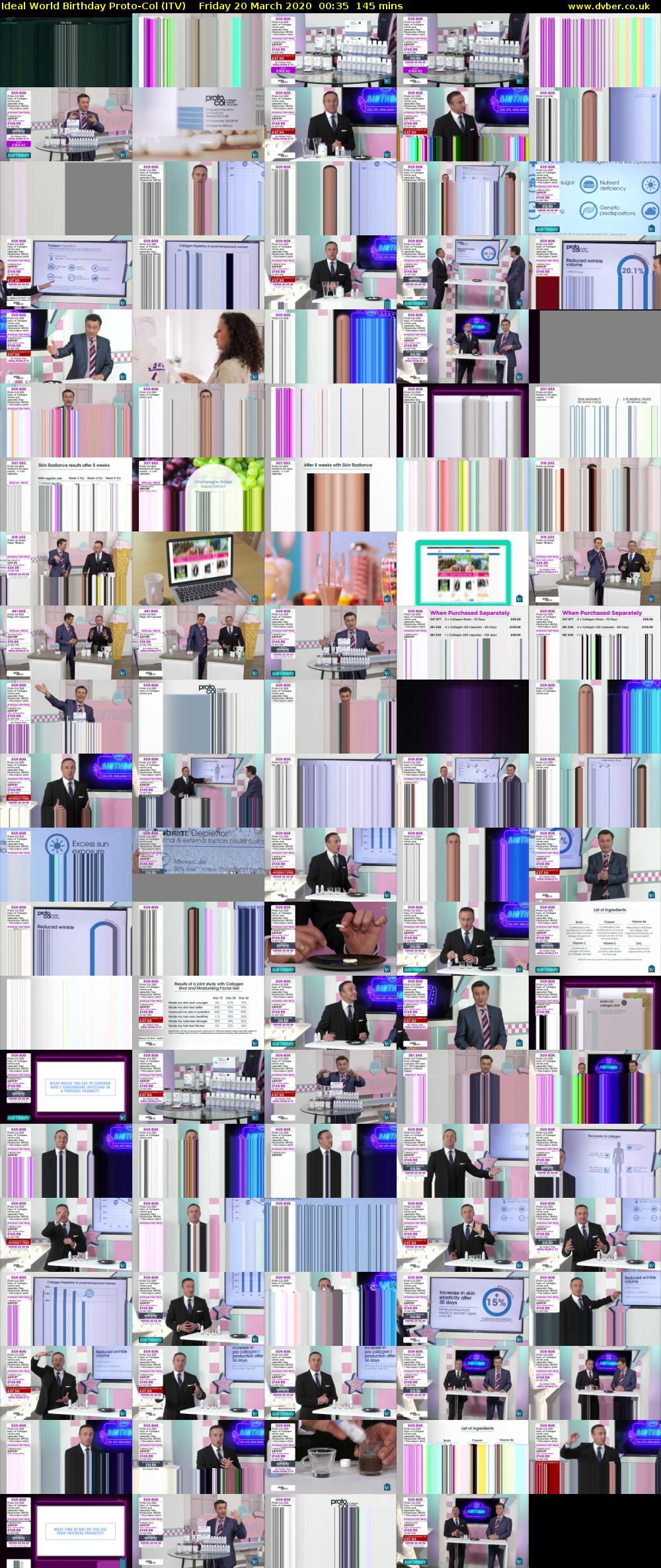 Ideal World Birthday Proto-Col (ITV) Friday 20 March 2020 00:35 - 03:00