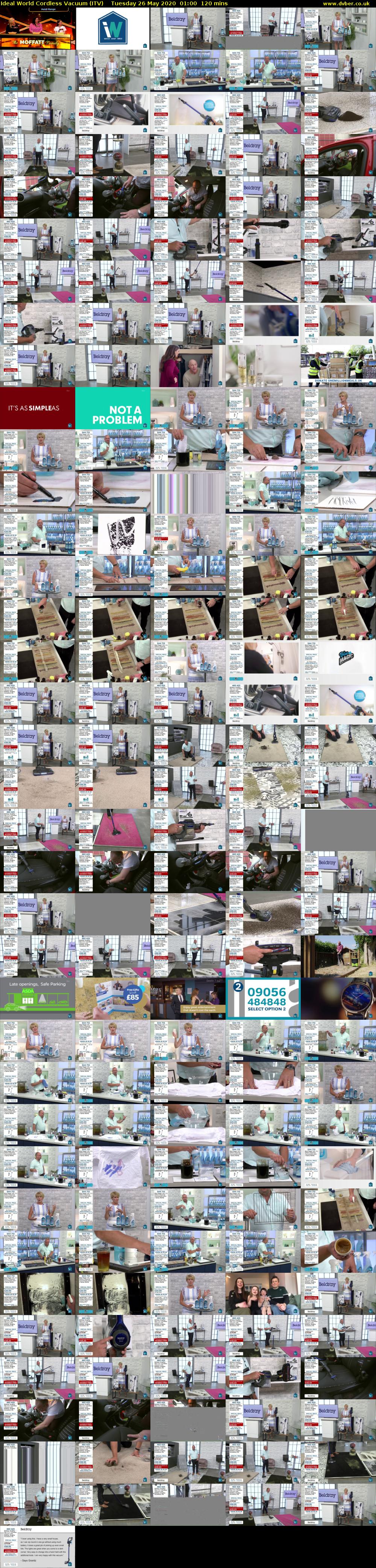 Ideal World Cordless Vacuum (ITV) Tuesday 26 May 2020 01:00 - 03:00