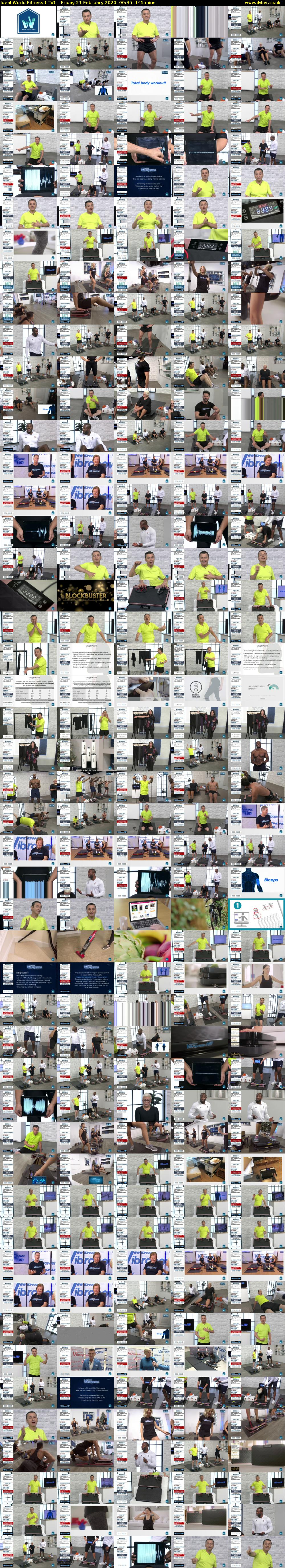 Ideal World Fitness (ITV) Friday 21 February 2020 00:35 - 03:00