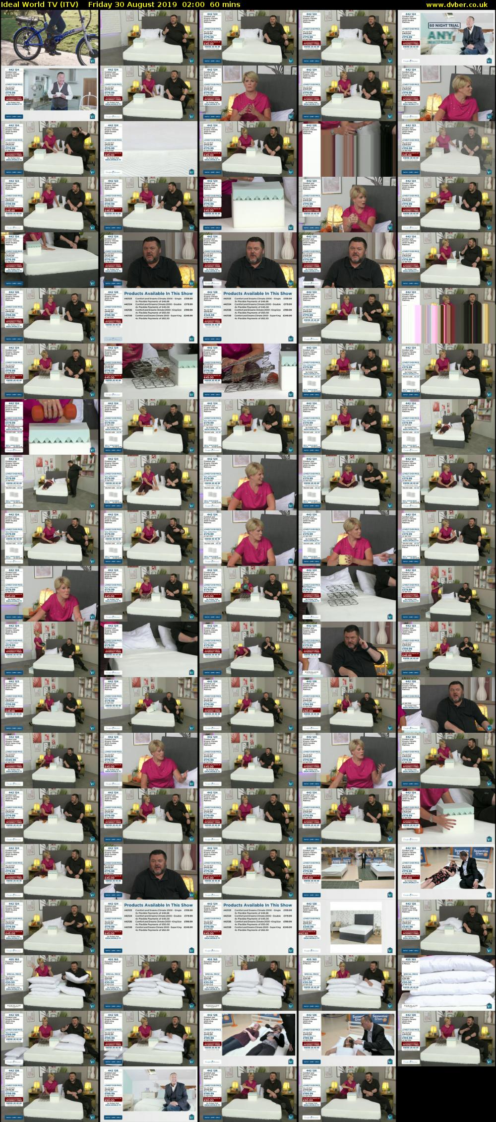 Ideal World TV (ITV) Friday 30 August 2019 02:00 - 03:00