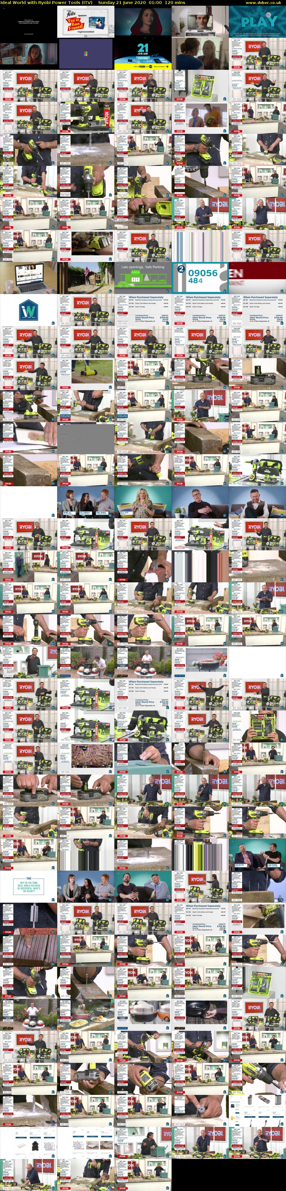 Ideal World with Ryobi Power Tools (ITV) Sunday 21 June 2020 01:00 - 03:00