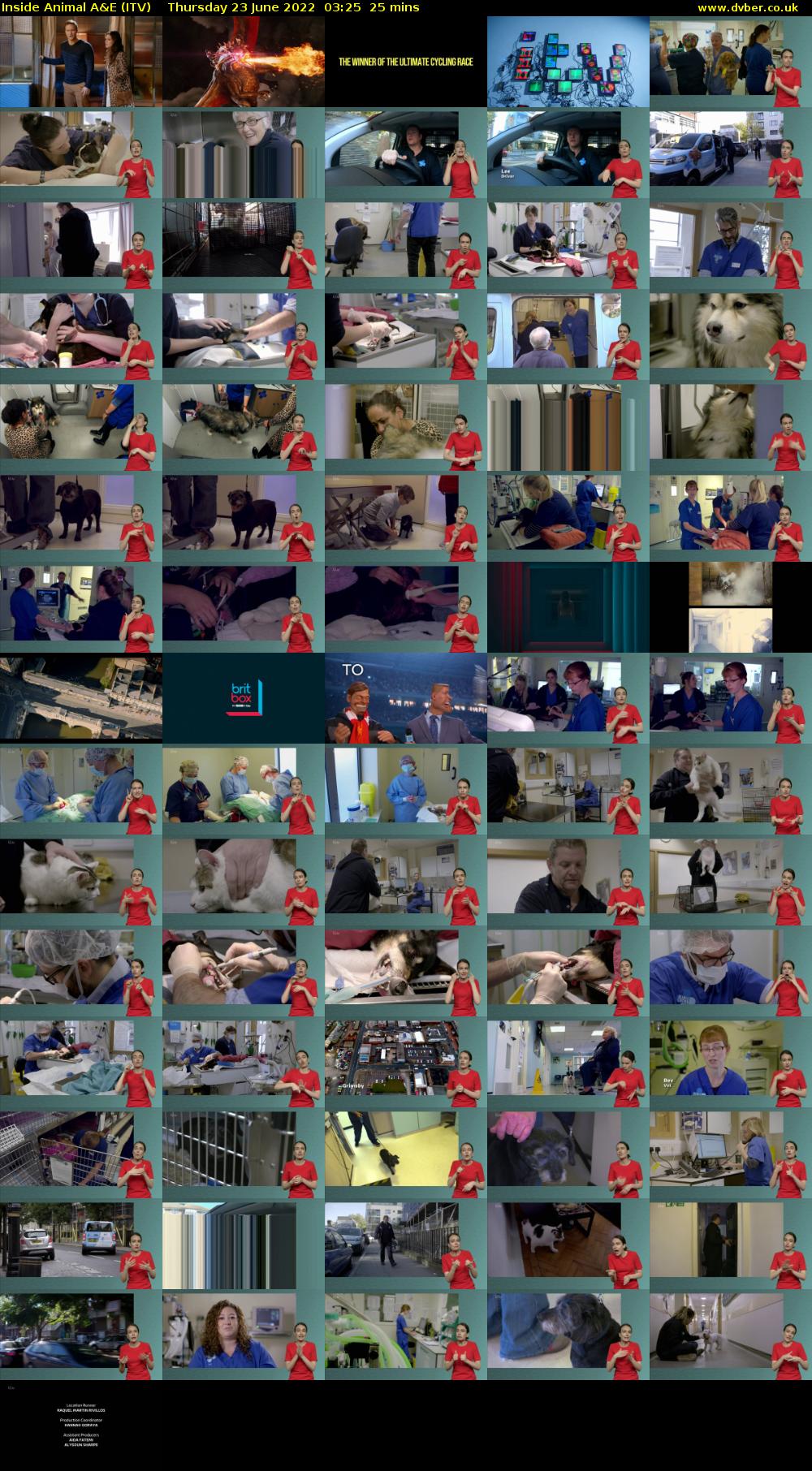 Inside Animal A&E (ITV) Thursday 23 June 2022 03:25 - 03:50