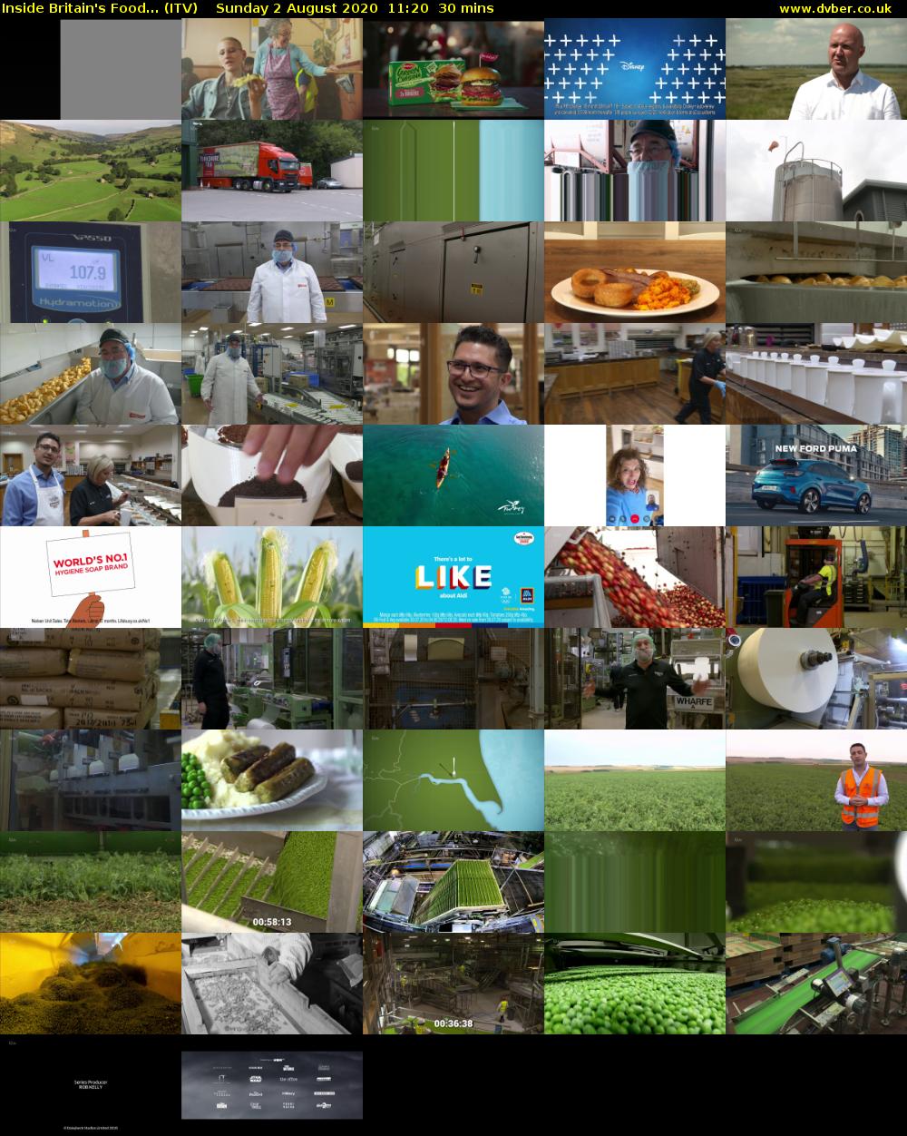 Inside Britain's Food... (ITV) Sunday 2 August 2020 11:20 - 11:50
