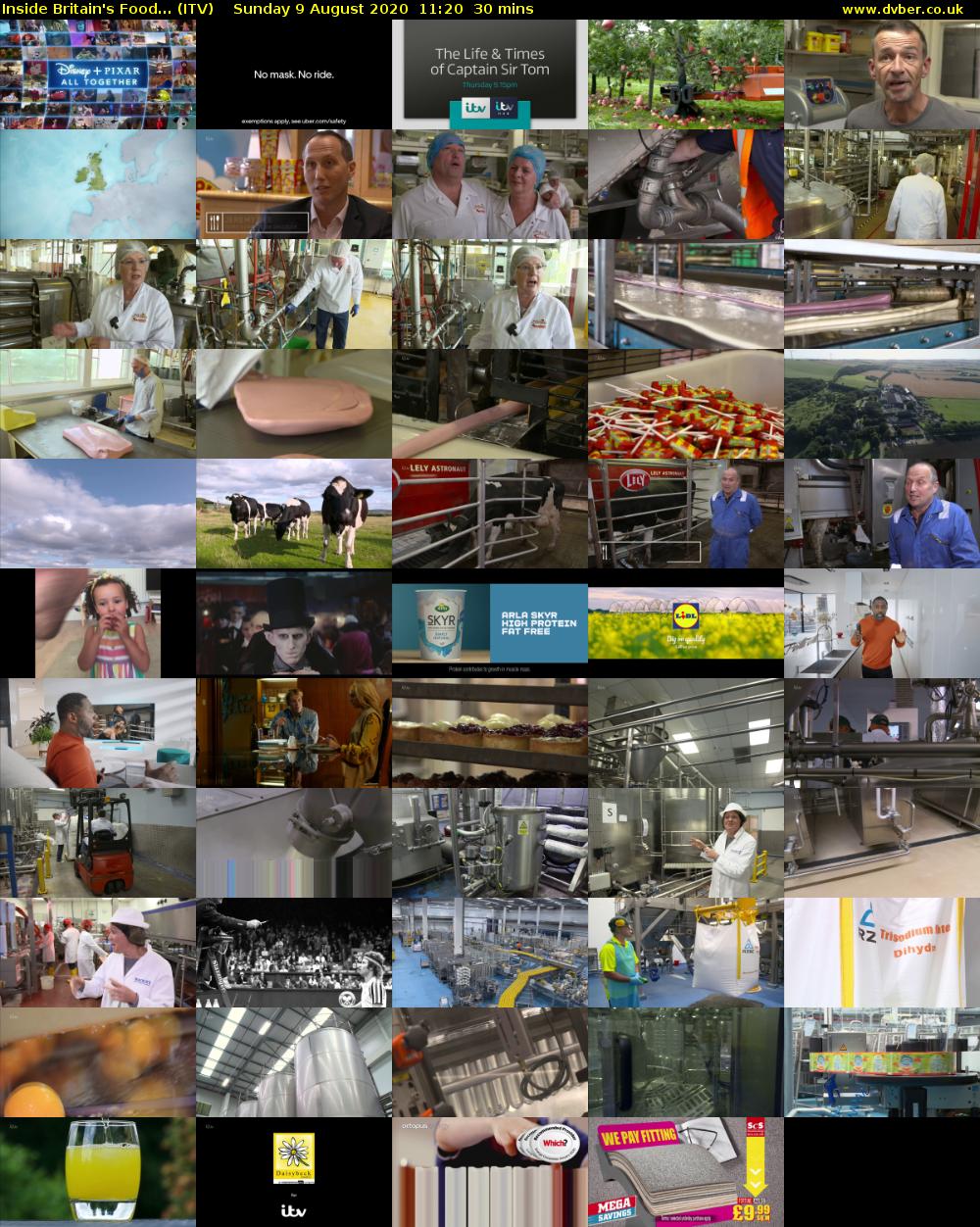 Inside Britain's Food... (ITV) Sunday 9 August 2020 11:20 - 11:50