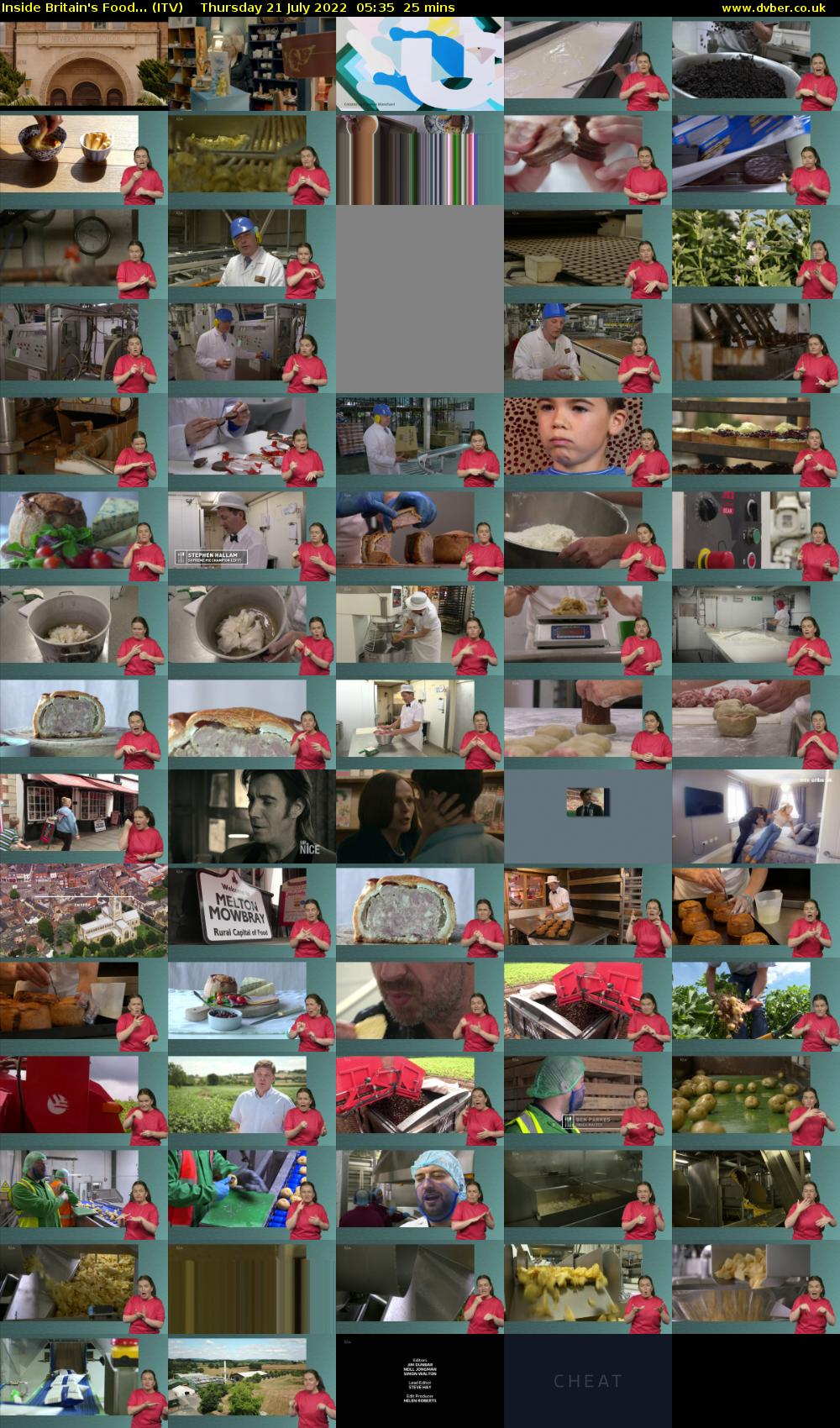 Inside Britain's Food... (ITV) Thursday 21 July 2022 05:35 - 06:00