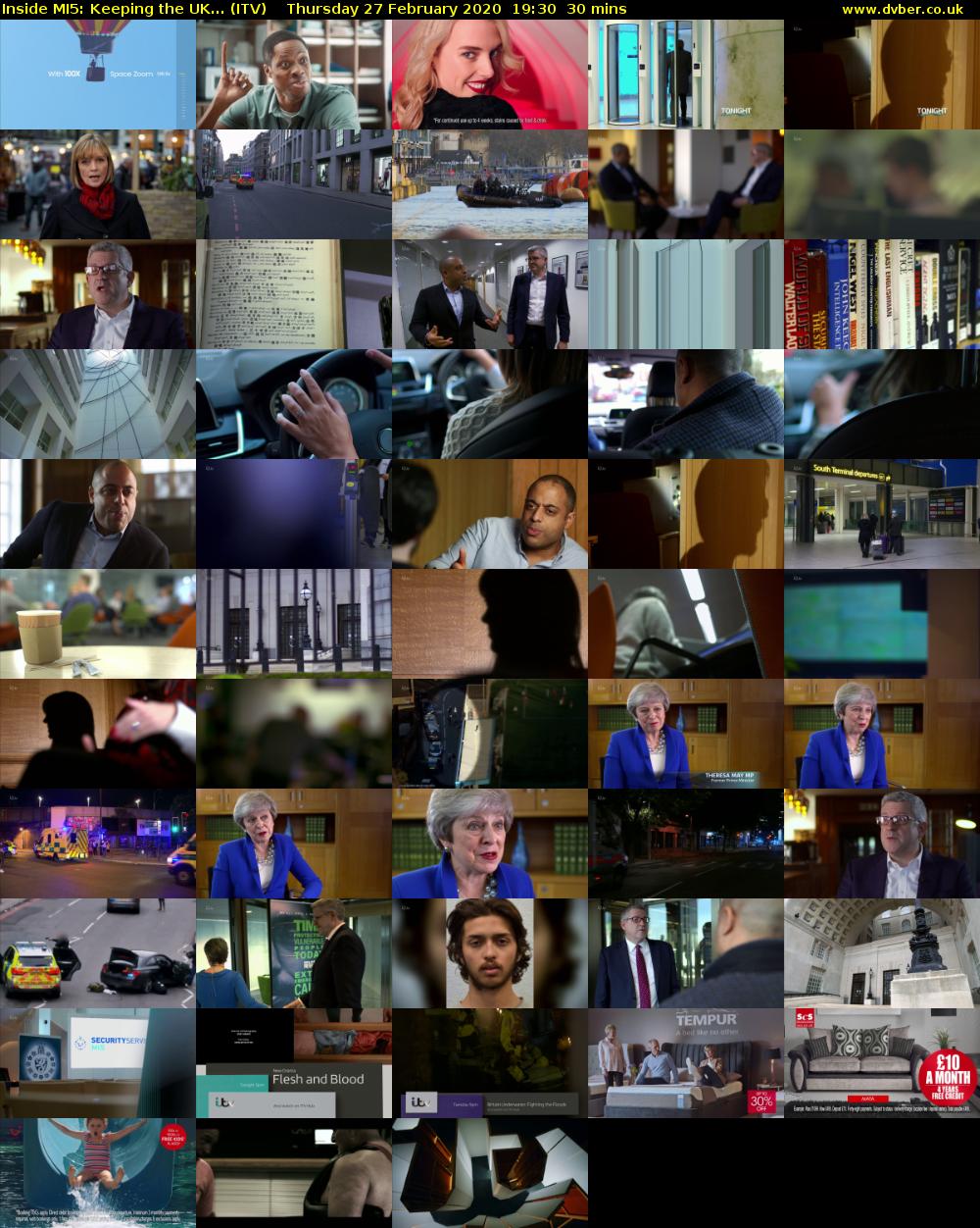 Inside MI5: Keeping the UK... (ITV) Thursday 27 February 2020 19:30 - 20:00