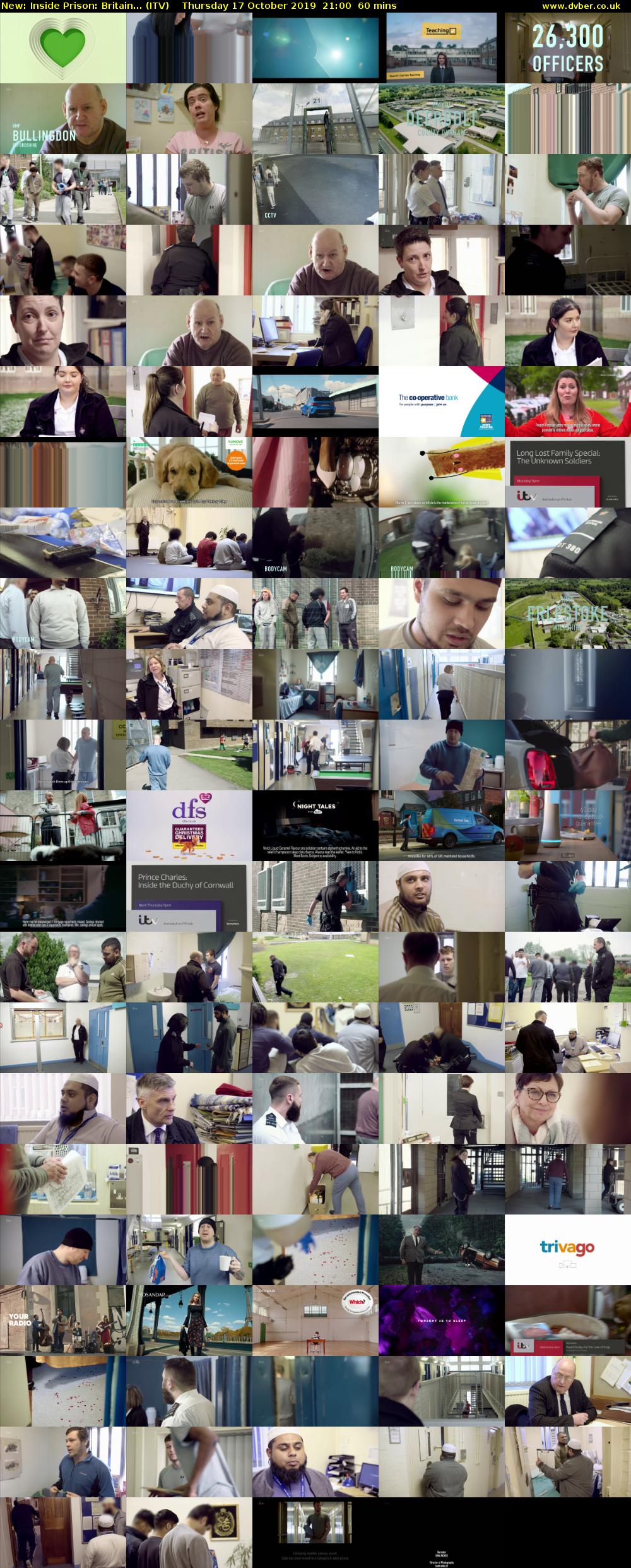 Inside Prison: Britain... (ITV) Thursday 17 October 2019 21:00 - 22:00