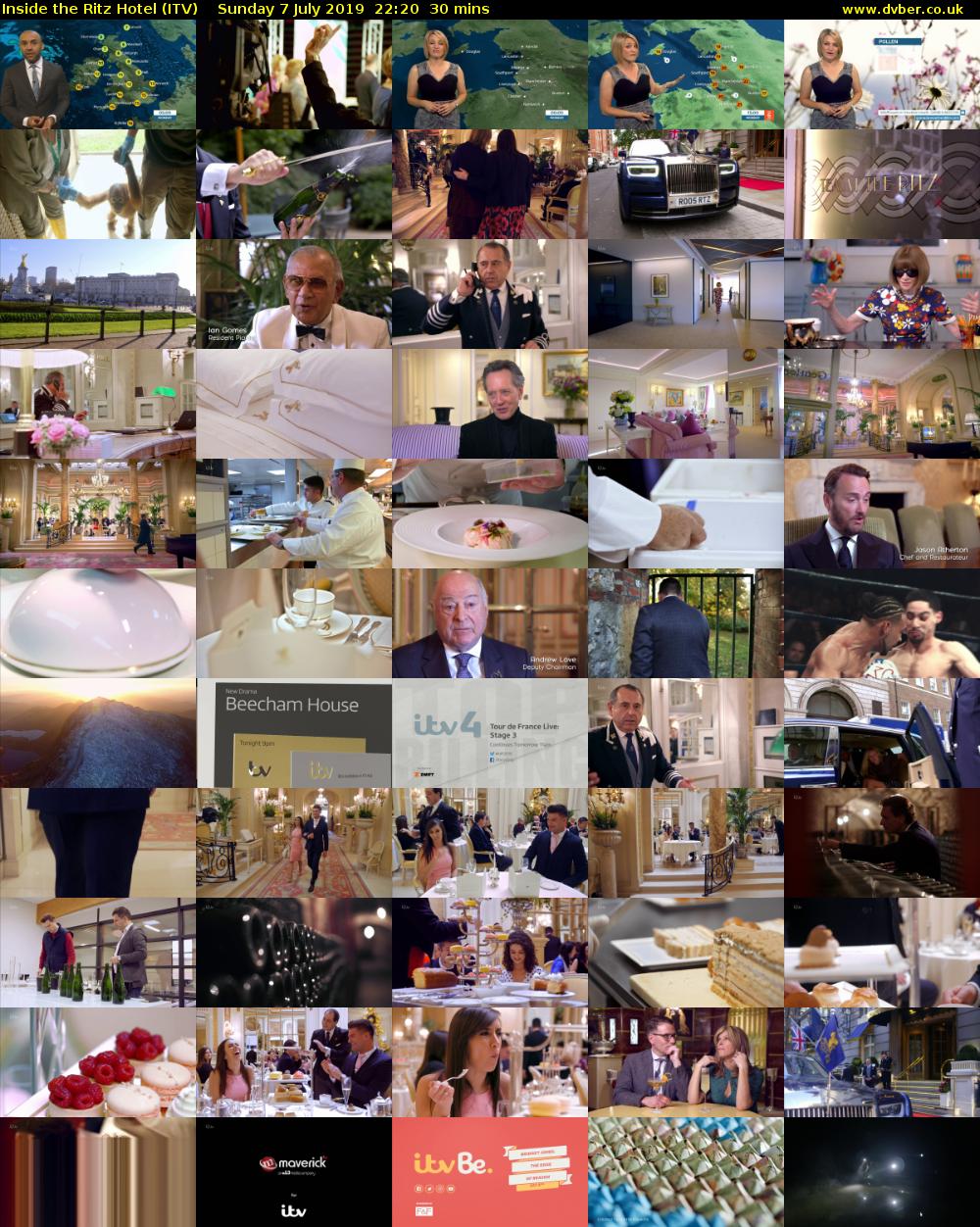 Inside the Ritz Hotel (ITV) Sunday 7 July 2019 22:20 - 22:50