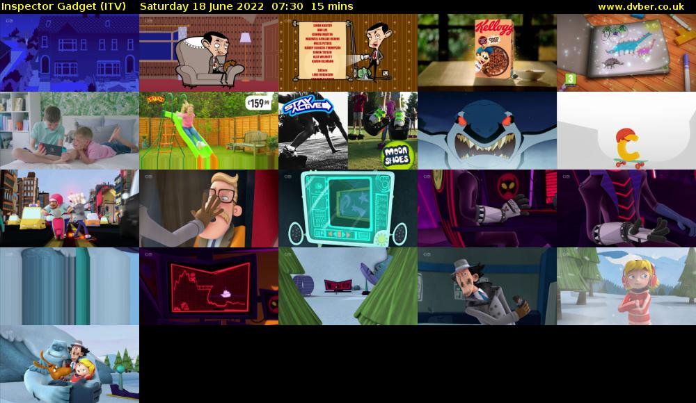 Inspector Gadget (ITV) Saturday 18 June 2022 07:30 - 07:45