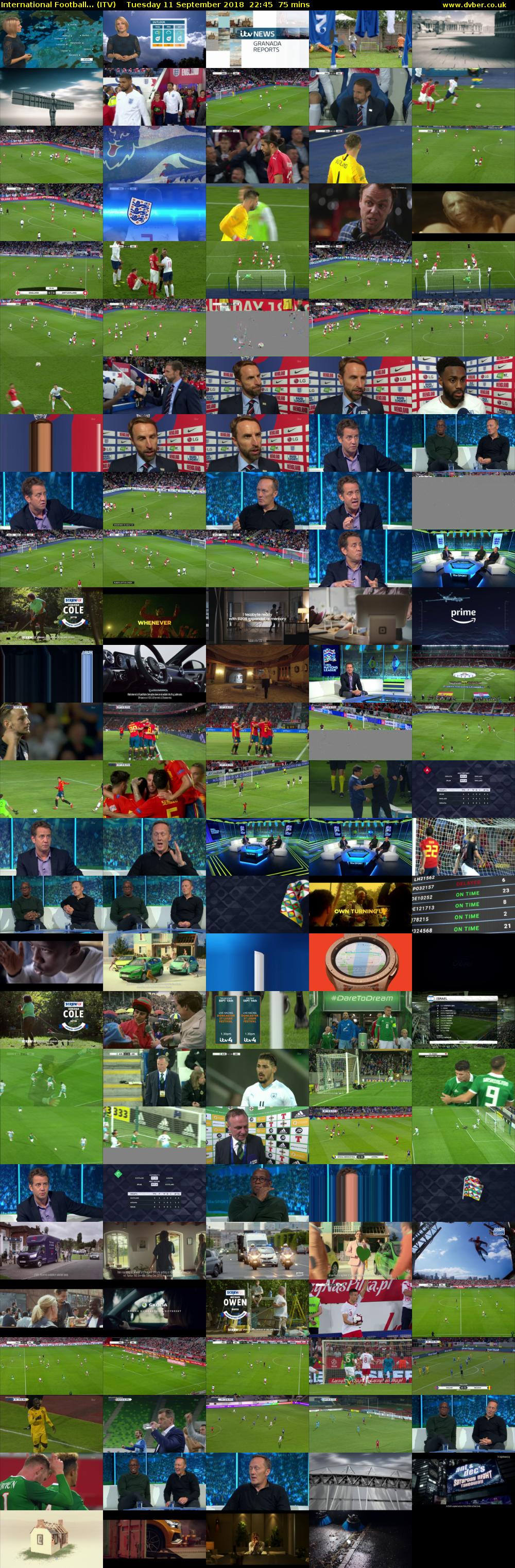 International Football... (ITV) Tuesday 11 September 2018 22:45 - 00:00