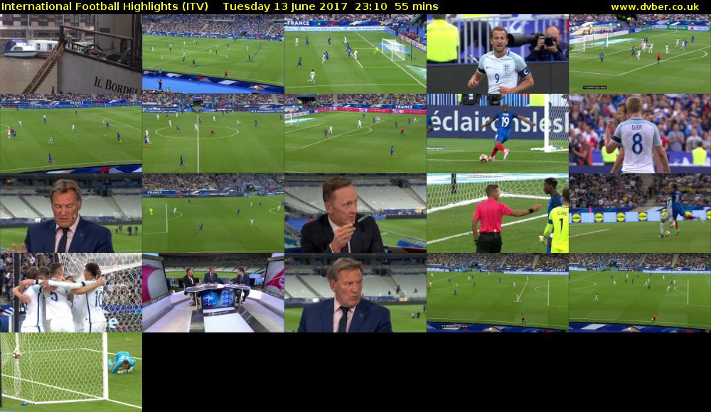 International Football Highlights (ITV) Tuesday 13 June 2017 23:10 - 00:05
