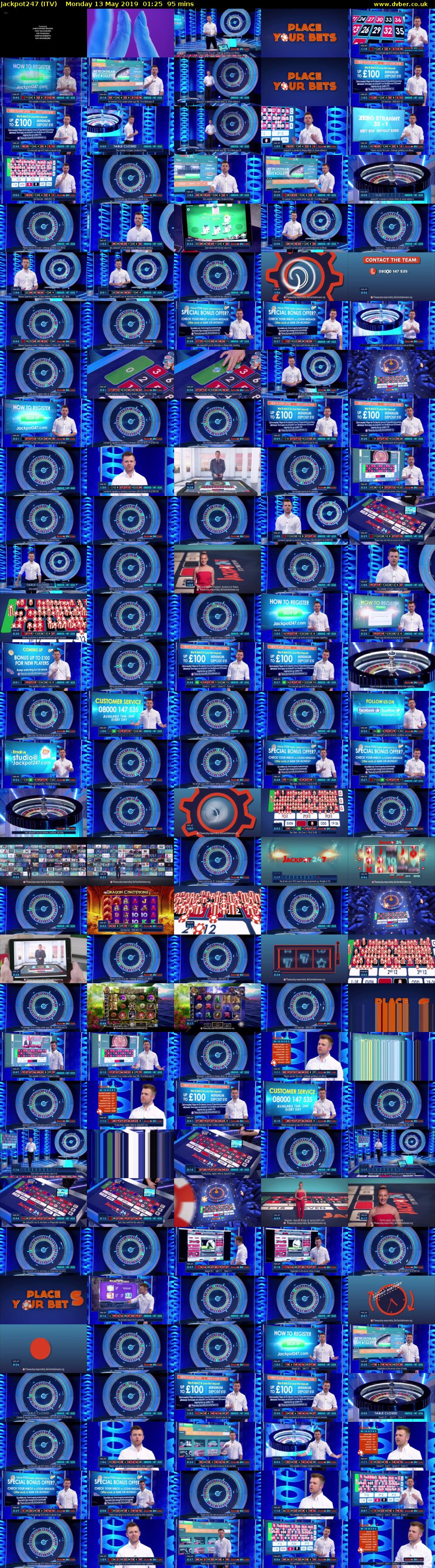 Jackpot247 (ITV) Monday 13 May 2019 01:25 - 03:00