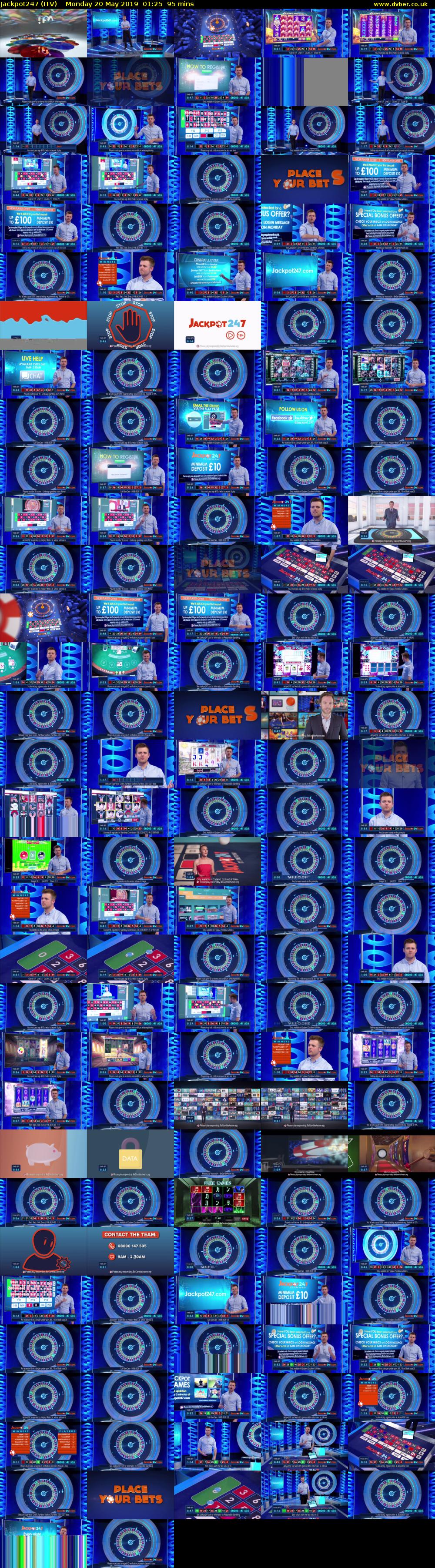 Jackpot247 (ITV) Monday 20 May 2019 01:25 - 03:00