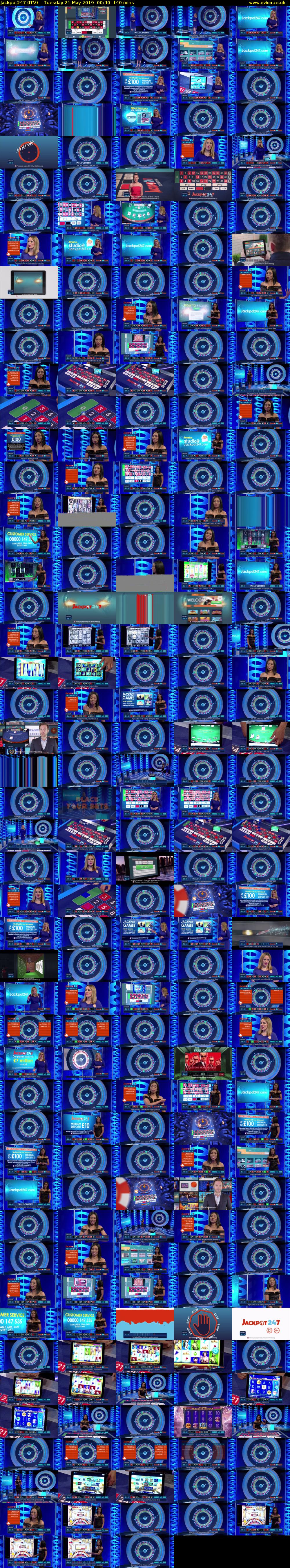 Jackpot247 (ITV) Tuesday 21 May 2019 00:40 - 03:00