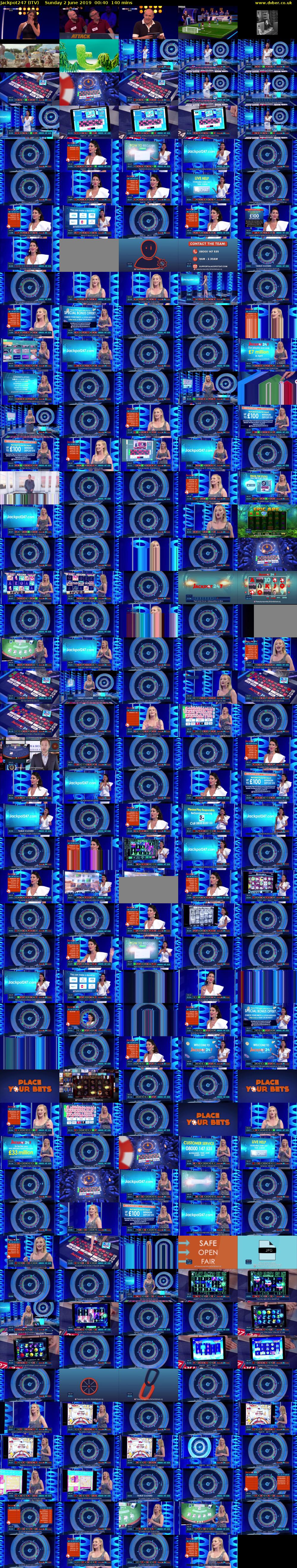 Jackpot247 (ITV) Sunday 2 June 2019 00:40 - 03:00