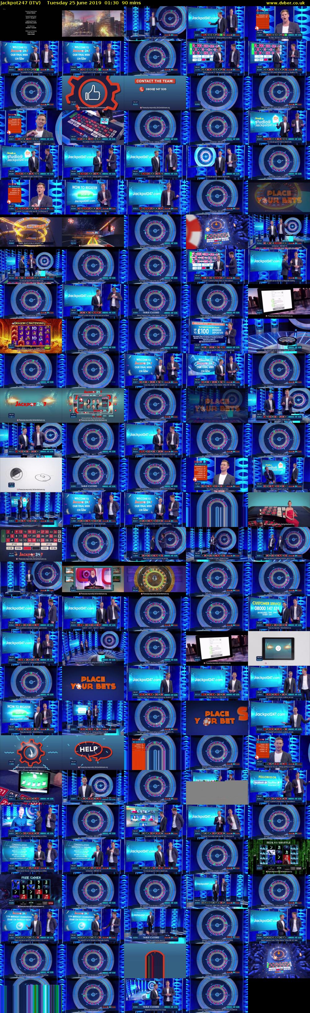 Jackpot247 (ITV) Tuesday 25 June 2019 01:30 - 03:00