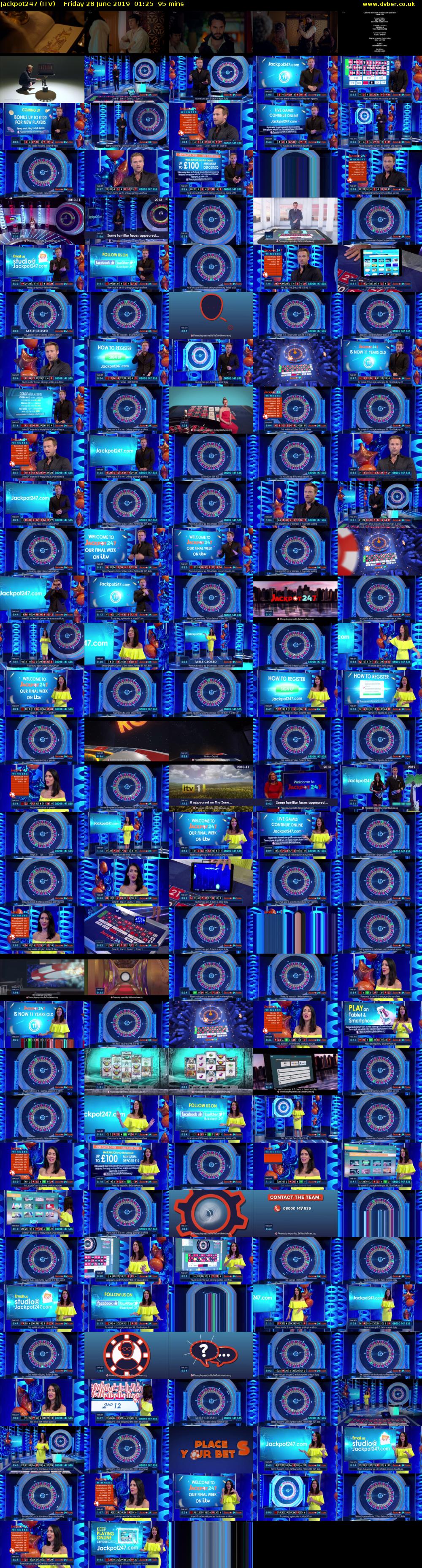 Jackpot247 (ITV) Friday 28 June 2019 01:25 - 03:00