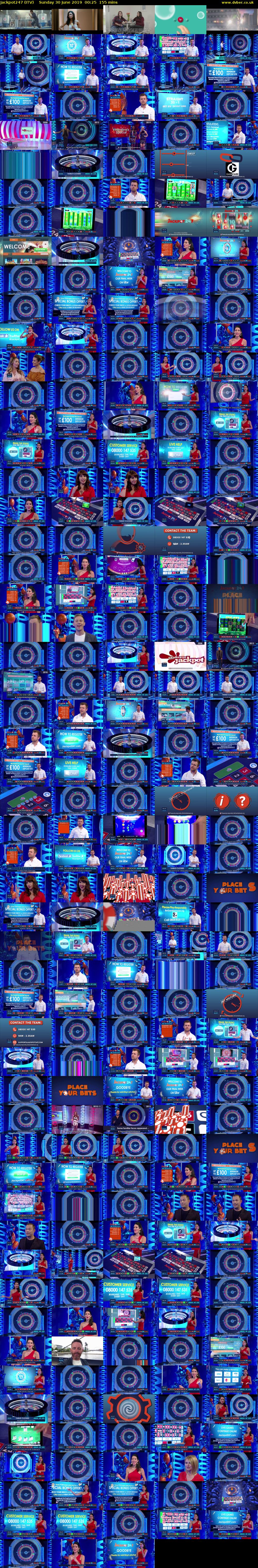 Jackpot247 (ITV) Sunday 30 June 2019 00:25 - 03:00