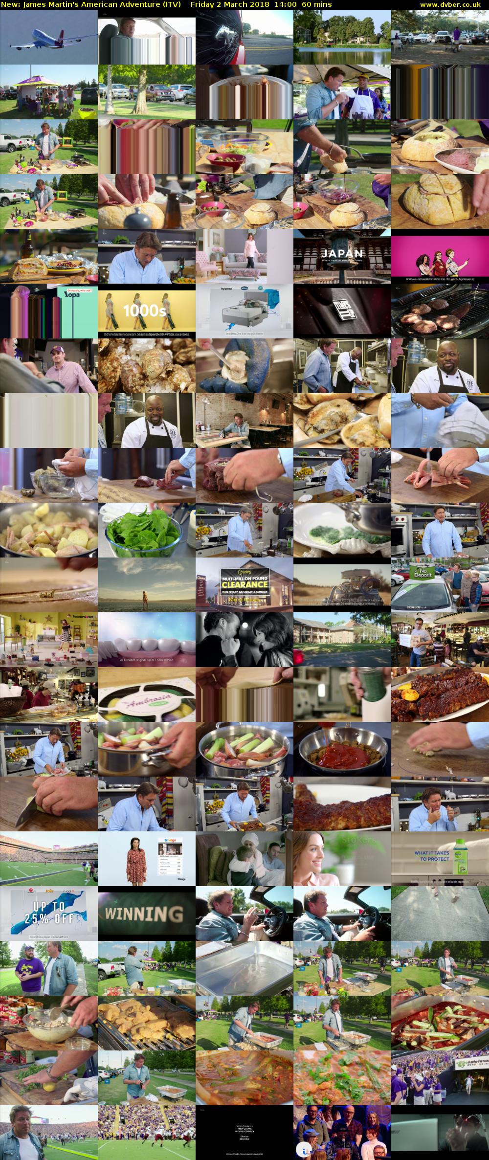 James Martin's American Adventure (ITV) Friday 2 March 2018 14:00 - 15:00