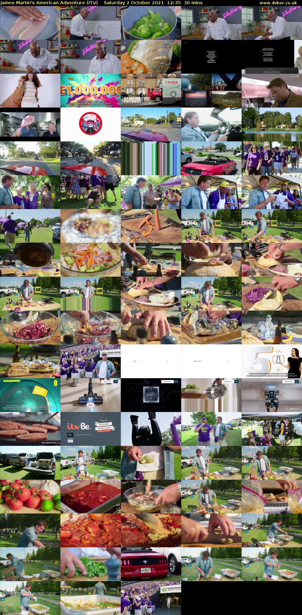 James Martin's American Adventure (ITV) Saturday 2 October 2021 12:35 - 13:05