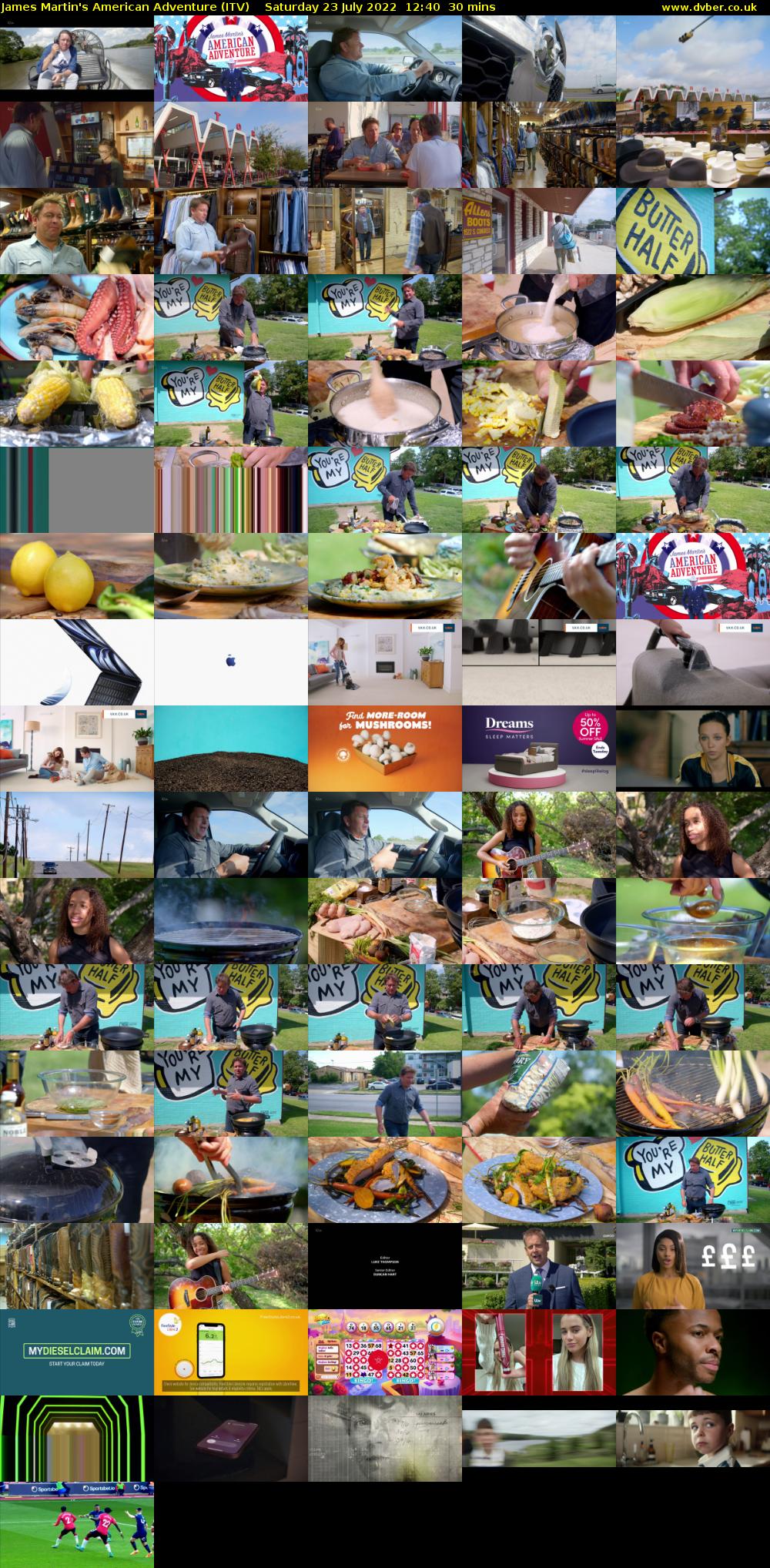 James Martin's American Adventure (ITV) Saturday 23 July 2022 12:40 - 13:10