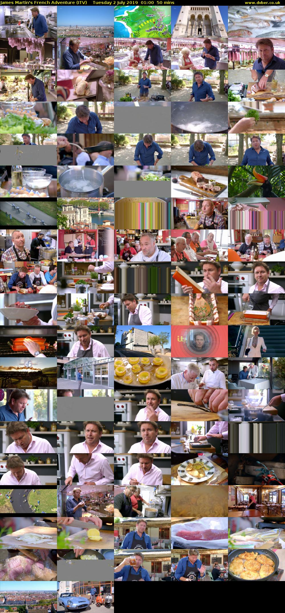 James Martin's French Adventure (ITV) Tuesday 2 July 2019 01:00 - 01:50
