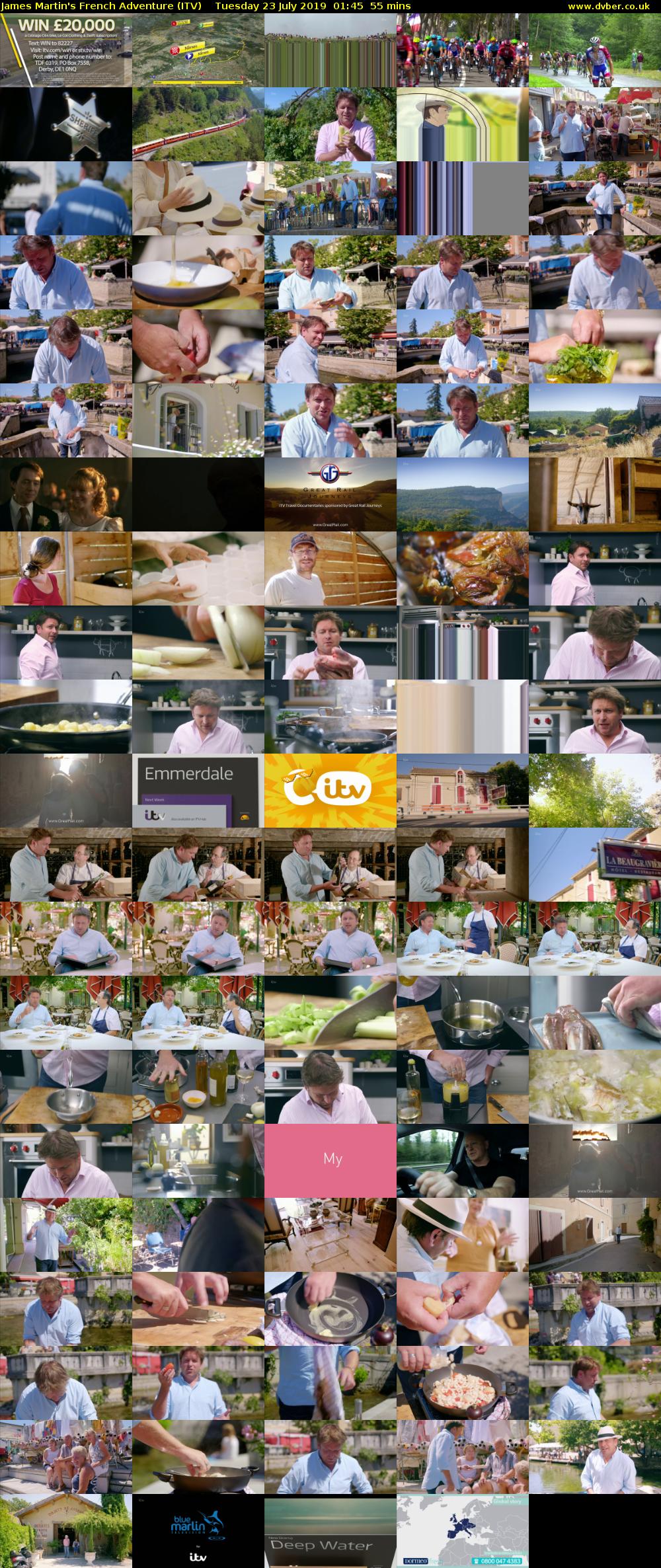 James Martin's French Adventure (ITV) Tuesday 23 July 2019 01:45 - 02:40
