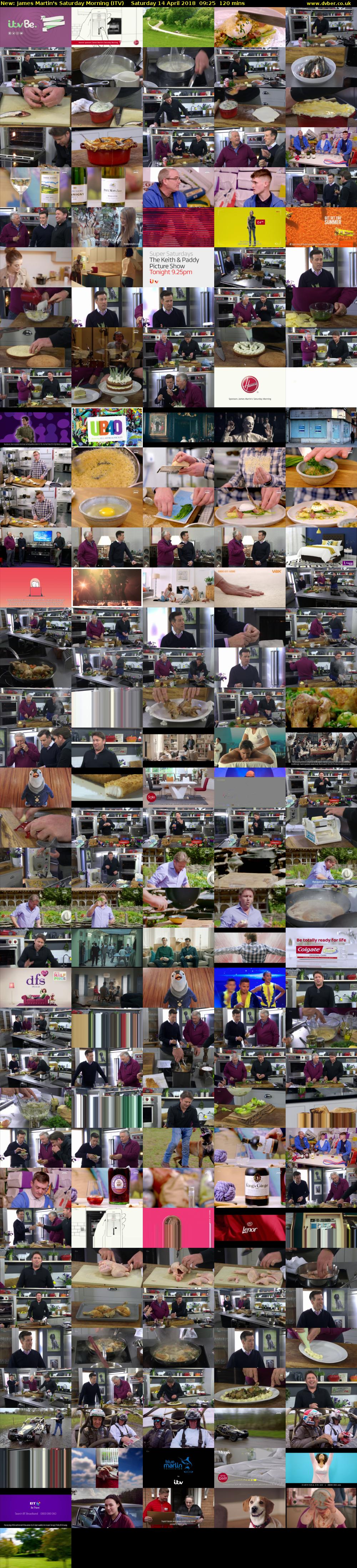 James Martin's Saturday Morning (ITV) Saturday 14 April 2018 09:25 - 11:25