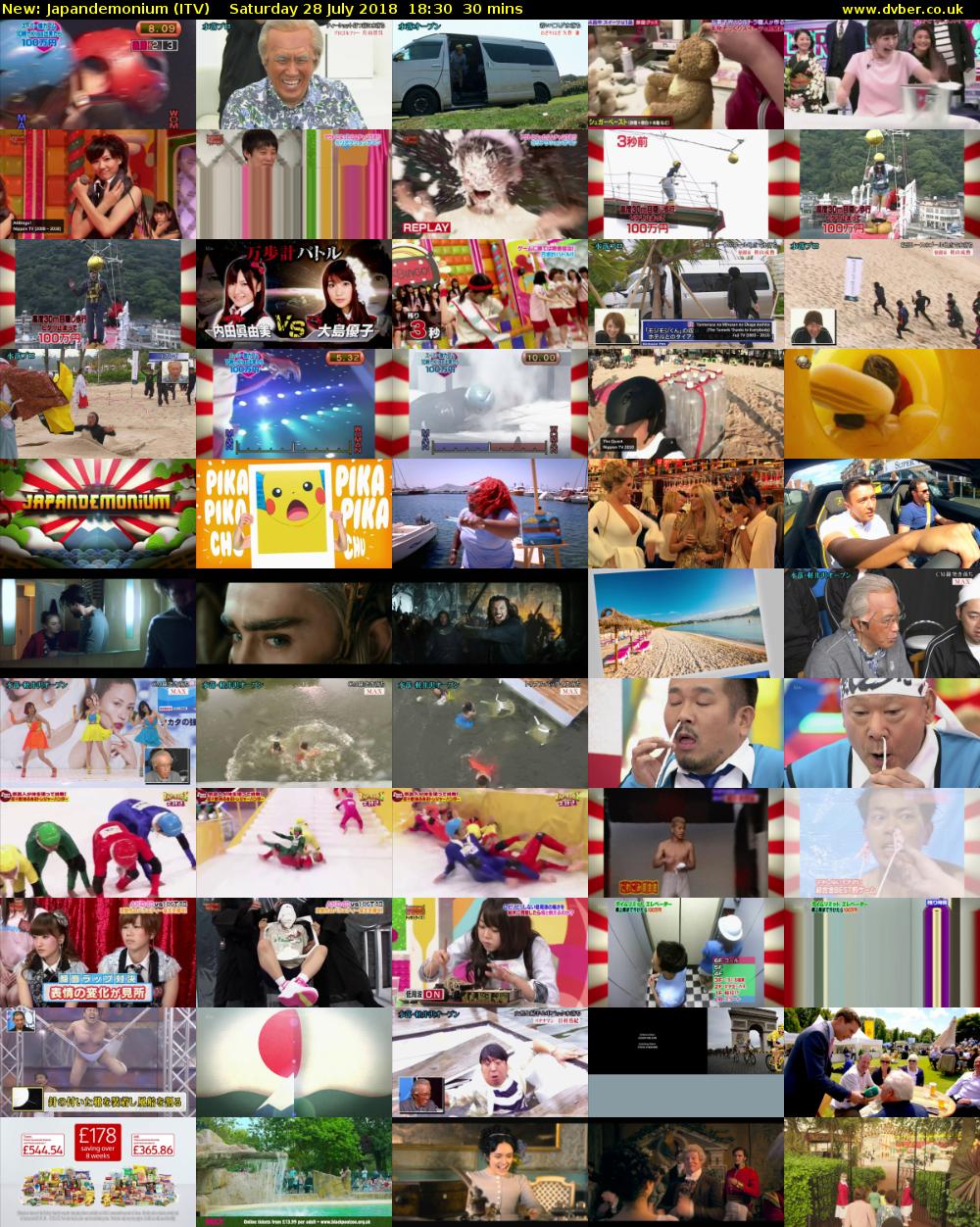 Japandemonium (ITV) Saturday 28 July 2018 18:30 - 19:00