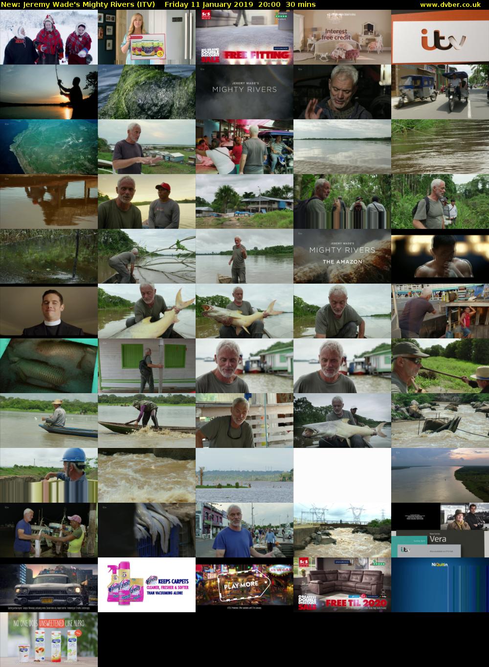 Jeremy Wade's Mighty Rivers (ITV) Friday 11 January 2019 20:00 - 20:30