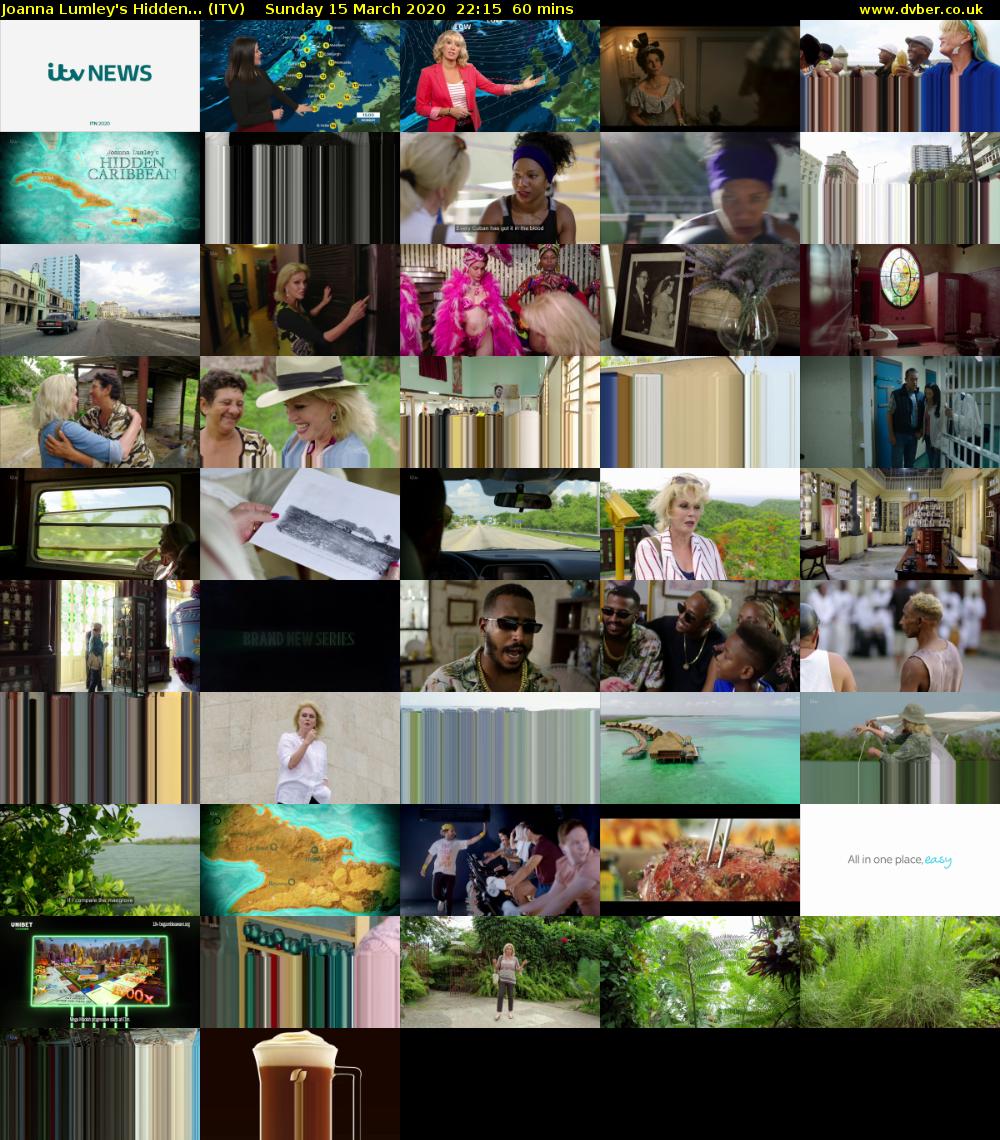 Joanna Lumley's Hidden... (ITV) Sunday 15 March 2020 22:15 - 23:15