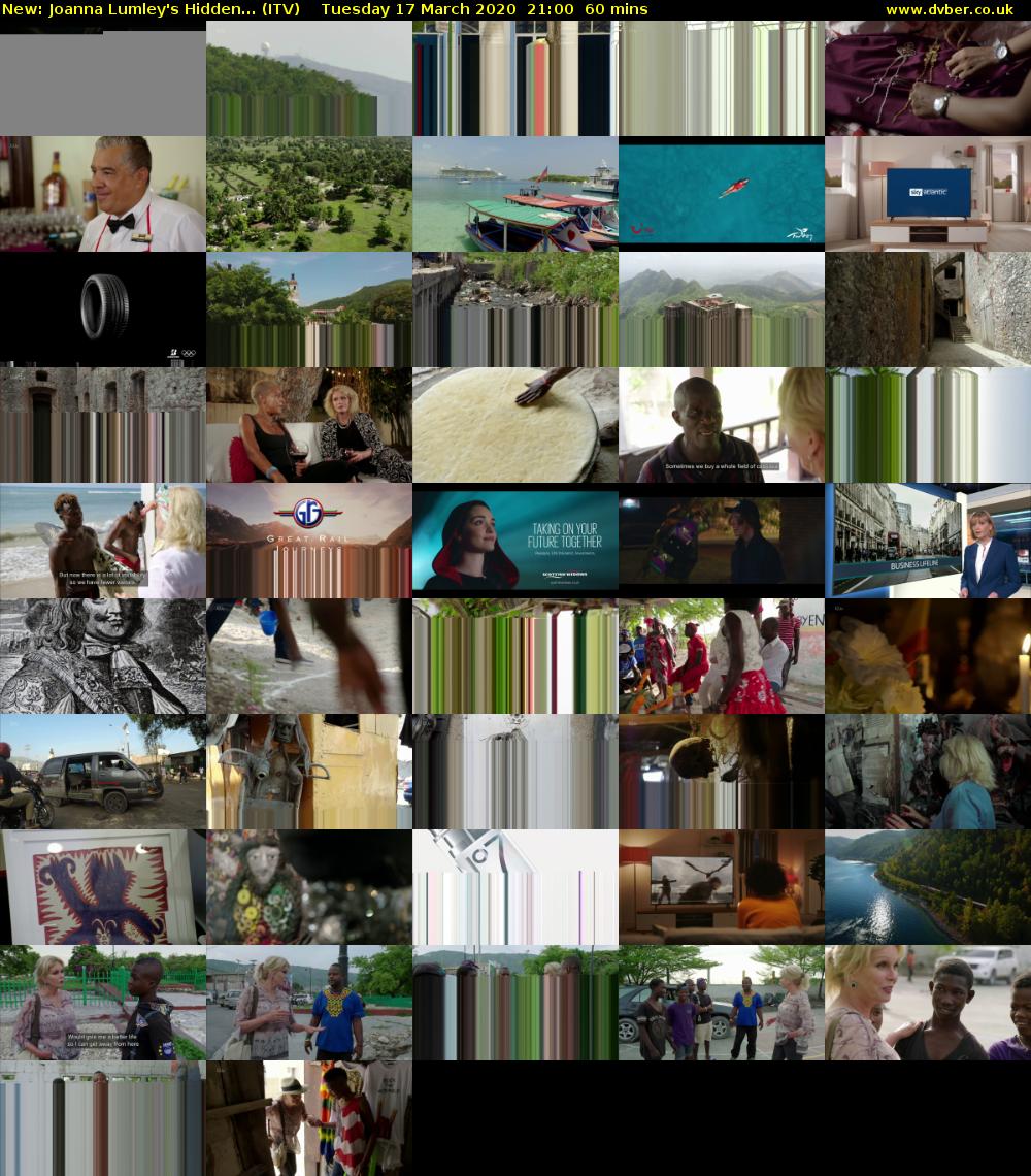 Joanna Lumley's Hidden... (ITV) Tuesday 17 March 2020 21:00 - 22:00