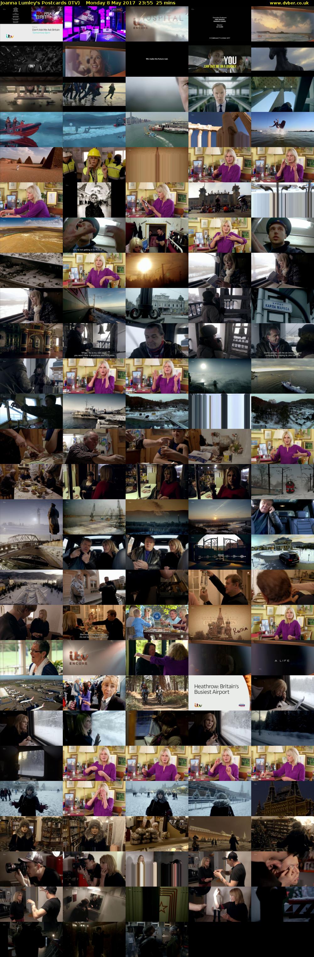 Joanna Lumley's Postcards (ITV) Monday 8 May 2017 23:55 - 00:20
