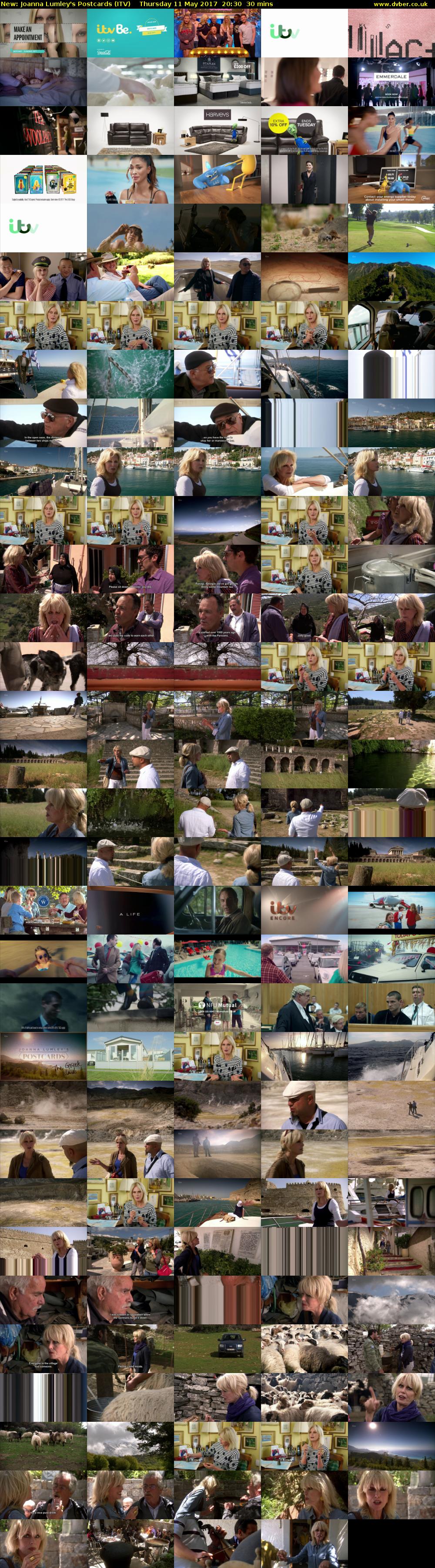 Joanna Lumley's Postcards (ITV) Thursday 11 May 2017 20:30 - 21:00