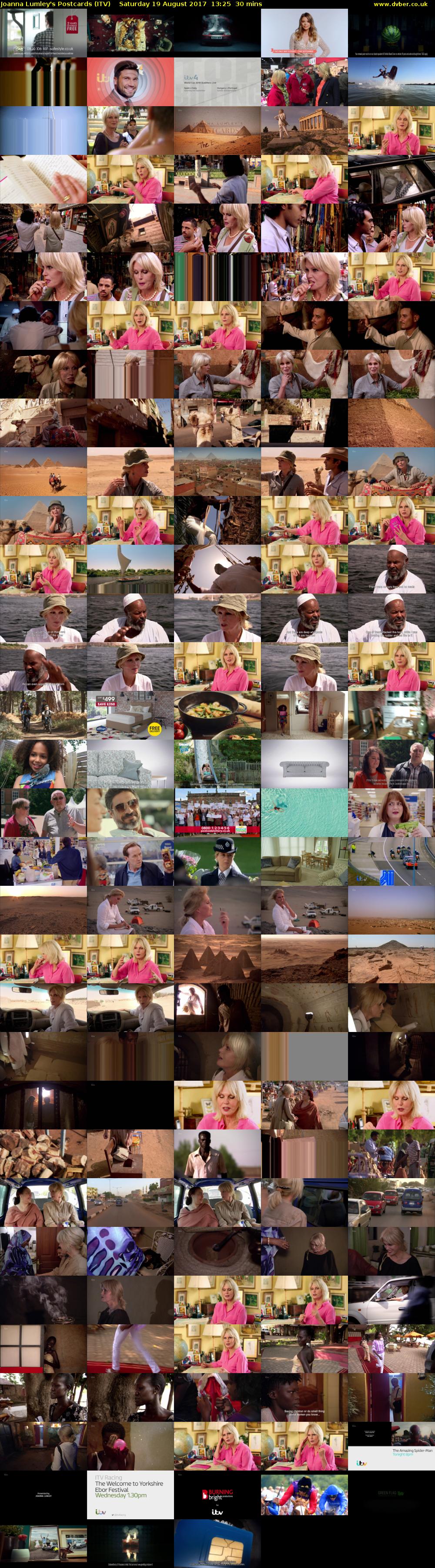 Joanna Lumley's Postcards (ITV) Saturday 19 August 2017 13:25 - 13:55