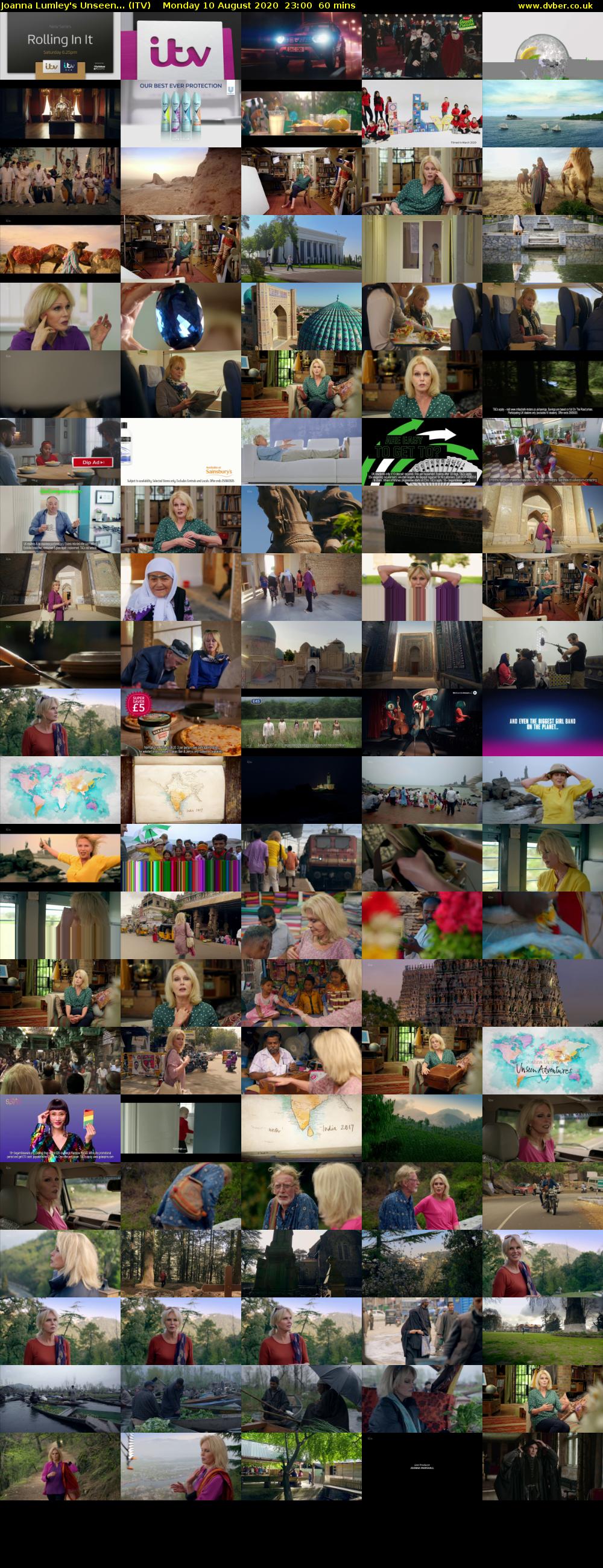 Joanna Lumley's Unseen... (ITV) Monday 10 August 2020 23:00 - 00:00