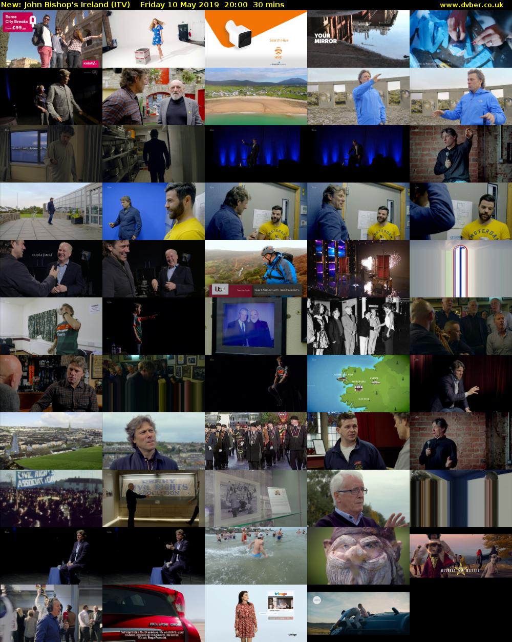 John Bishop's Ireland (ITV) Friday 10 May 2019 20:00 - 20:30
