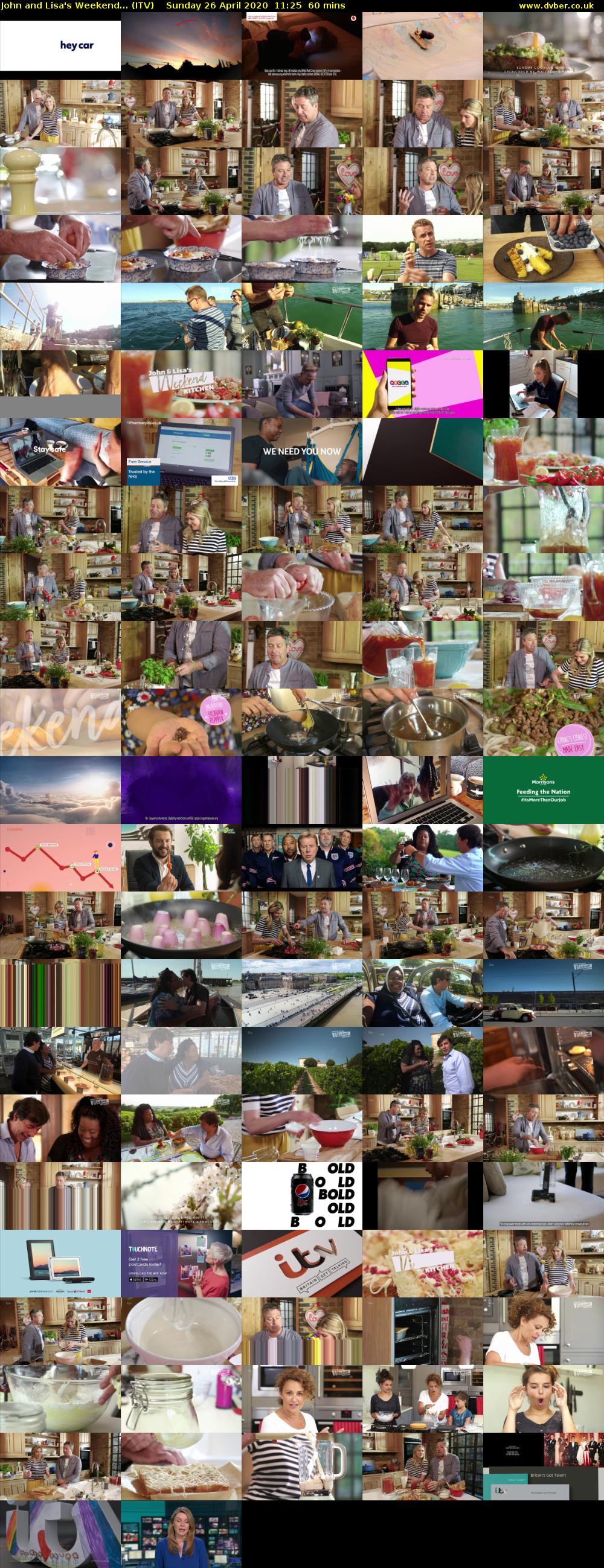 John and Lisa's Weekend... (ITV) Sunday 26 April 2020 11:25 - 12:25